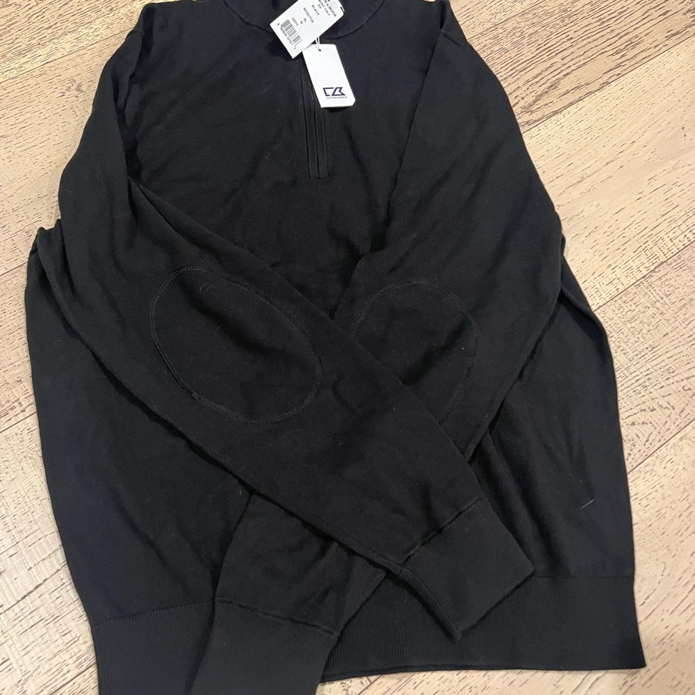 Cutter & Buck Men's Black Zip Up Sweater